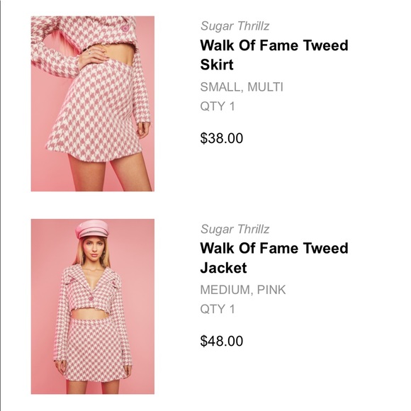 COPY - sugar thrills Pink 2 piece set - Picture 2 of 2